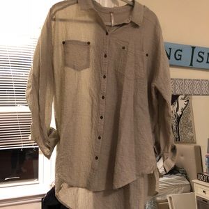 Oversized FREE PEOPLE button down